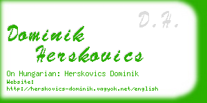 dominik herskovics business card